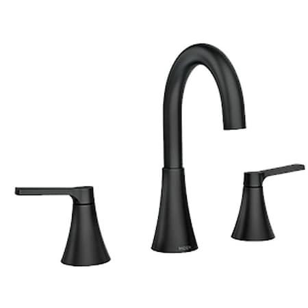 Moen Mikah 84312 Series Bathroom Faucet, 1.2 gpm, 2-Faucet Handle, 3-Faucet Hole, Plastic/Stainless Steel 84312BL