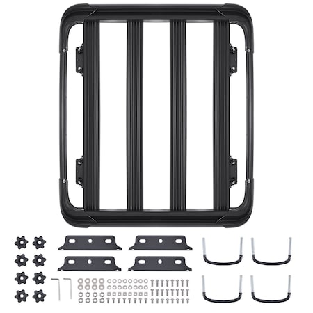 Vevor Universal Roof Rack Cargo Carrier Basket 48 x 40 x 5.6 in Car Top Luggage Holder HJ-RB514A-120X100CM