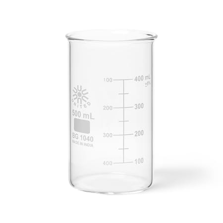 United Scientific Beakers, Berzelius, Tall Form, No S, PK 6, 500 mL / 6 PK BG1040-500