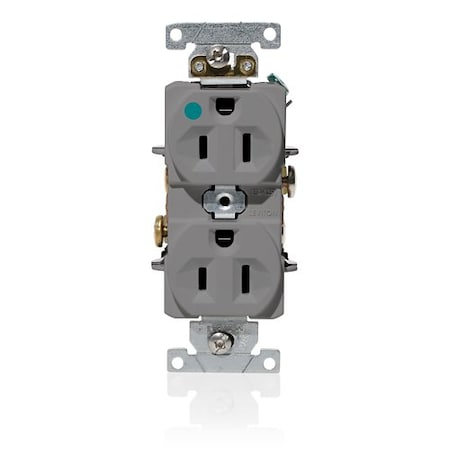 Leviton Dup HG 15A 125V Self-Gr Gry C8200-GY
