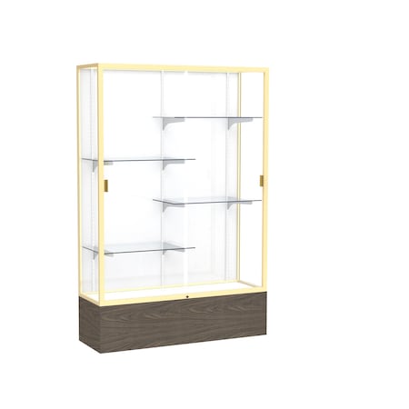 Ghent Floor Display Case 48x72x16, White, Champange 2074WB-GD-WV