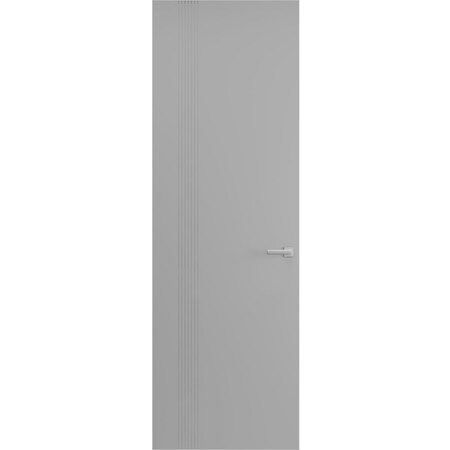 Sartodoors Hidden Door, Basic 0111 Dove Grey Concealed Metal Frame 36 x 80 Left-hand Outswing BASIC0111MF-MAG-36x80-LH-O