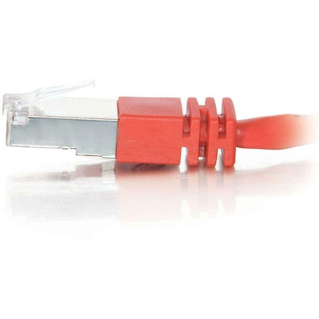 C2G 100FT CAT5E MOLDED SHIELDED STP NETWORK PATCH CABLE - RED 28708