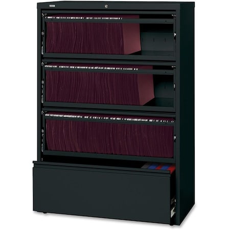 Hirsh 36" W 5 Drawer File Cabinet, Black, Letter 17899