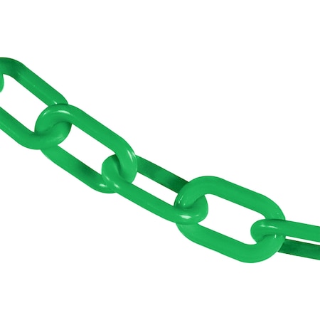 Mr. Chain 2" x 25' Green Heavy Duty Plastic Safety Chain 51004-25