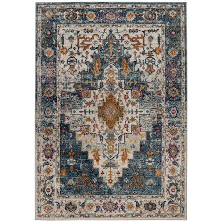 Safavieh 3 x 5 ft. Madison Southwestern Style Rectangle Rug Turquoise & Ivory MAD156K-3