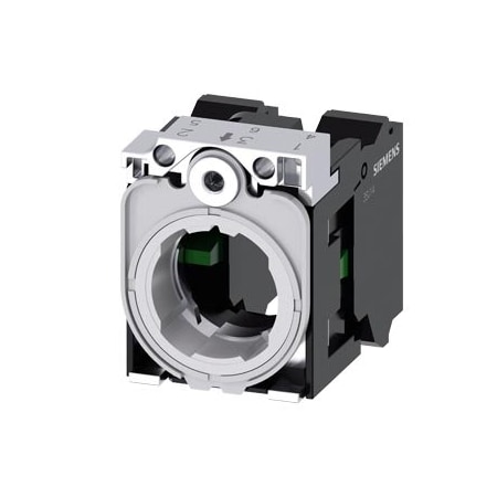 Siemens holder, 3-way, metal, 1 NO, 1 NO, spring-loaded terminal 3SU1510-1AA10-3NA0