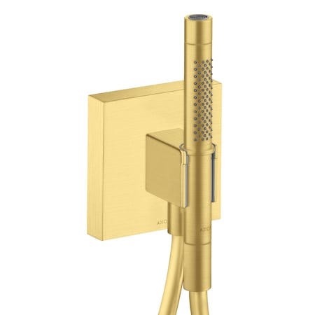 Axor ShowerSolutions Handshower Holder w/ Outlet 5" x 5" w/ Handshower, 1.75 GPM in Brushed Gold Optic 12627251