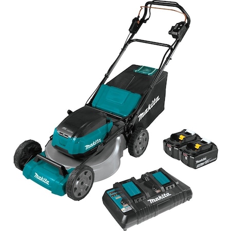 Makita 36V (18V X2) LXT BL 21" Self-Propelled Mower Kit, 4 Batteries (5.0Ah) XML08PT1