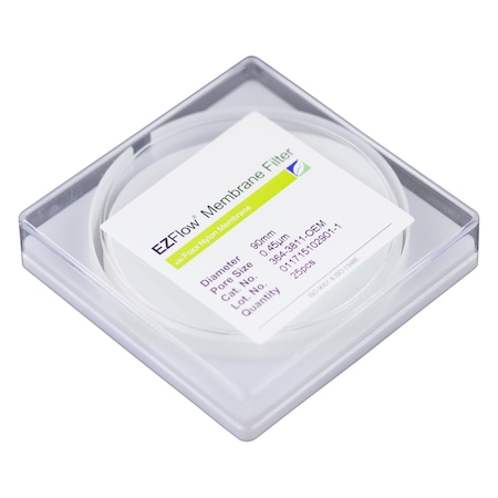 Foxx Life Sciences EZFlow PTFE Hydrophobic Membrane Filters, 0.22 um, 25 mm Diameter Filter Discs, 50PK 365-2212-OEM