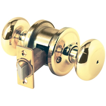 Kwikset Signature Series Polished Brass Bed & Bath Door Knob 730J 3 CP