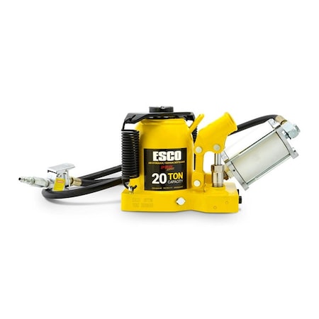 Esco Equipment Pro Series 20 Ton Shorty Air Hydraulic Bottle Jack ESC-10382