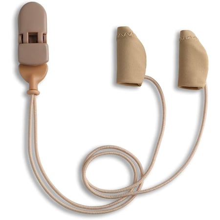 Ear Gear Up To 1 in. Micro Corded Binaural Hearing Aids, Beige EG-MICROCORD-TN