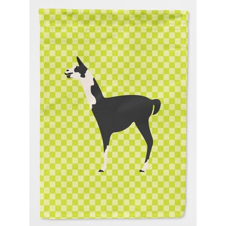 Carolines Treasures Llama Q Ara Green Flag Garden Size BB7744GF