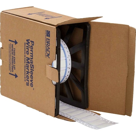 Brady Low Smoke Zero Halogen PermaSleeve Heat Shrink Tubing, 0.5 in. Dia x 1 in. W, White LSZH-500-2-WT-2