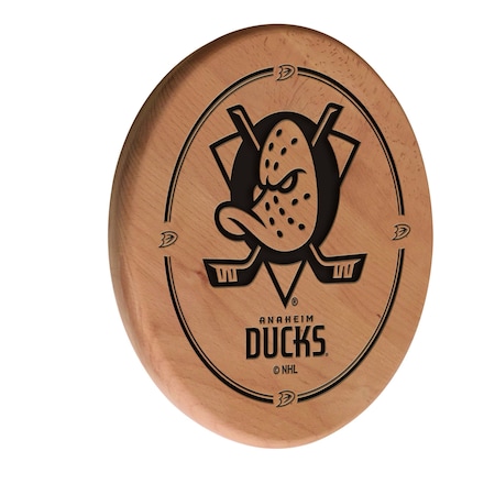 Holland Bar Stool Co Anaheim Ducks 13" Laser Engraved Solid Wood Sign WSgnLNatAnaDks