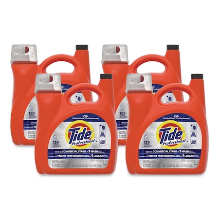 Tide Professional Laundry Detergent, 170 oz Pour Bottle, Liquid, 4 PK 80782107
