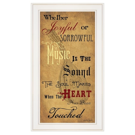 Homeroots Sound of the Soul 1 White Framed Print Wall Art 404352