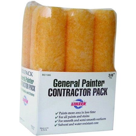 Linzer Paint Roller Cover, 38 in Thick Nap, 9 in L, Polyester Cover RC1386