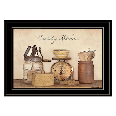 Homeroots Country Kitchen 10 Black Framed Print Kitchen Wall Art 406717