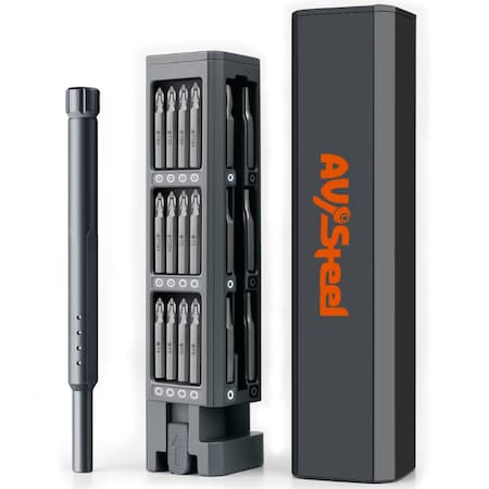 Av Steel Precision Screwdriver Set 46-in-1, Mini Screwdriver Set with Portable Storage Case AV-130100