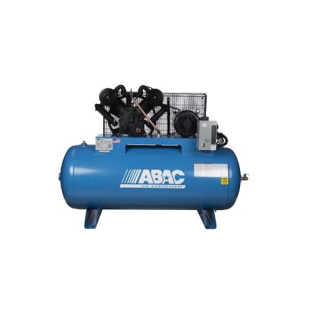 Abac Fully Featured 7.5 HP 230 Volt Three Phase Two Stage 80 Gallon Horizontal Air Compressor AB7-2380HFF