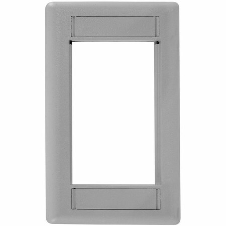 Hubbell Premise Wiring IStation Plate, Gray, 3U IMF1GY
