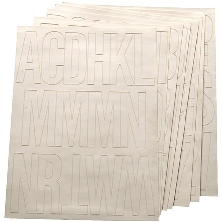 Hy-Ko Die-Cut Number and Letter Set, 3 in H Character, White Character, White Background, Vinyl 30015
