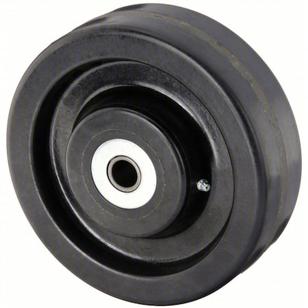 Zoro Select Caster Wheel, 8"dia, 2,000 lb, Black P-PH-080X025/075R