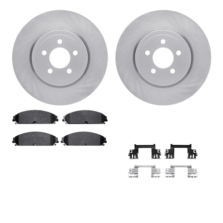 Dynamic Friction Co DFC Brake Rotor with 5000 Brake Pads and Hardware Kit 6512-39108