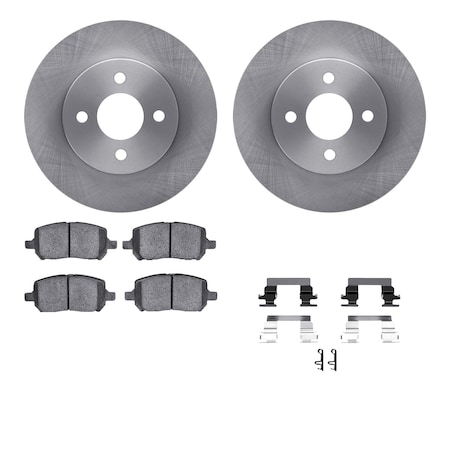 Dynamic Friction Co DFC Brake Rotor with 5000 Brake Pads and Hardware Kit 6512-53022