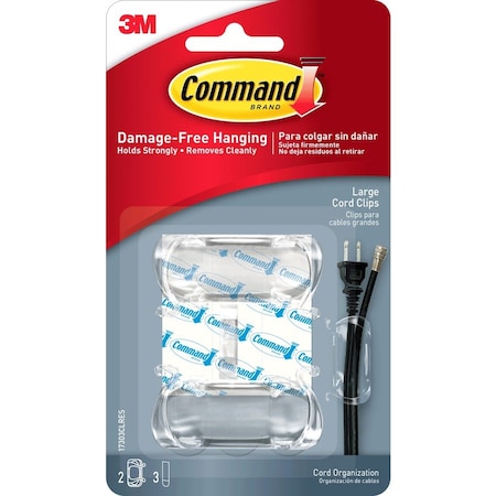 Command Cord Organizer, Plastic, Transparent 17303CLR