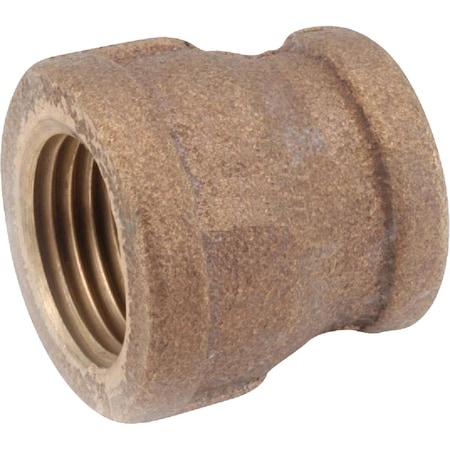 Anderson Metals 1/2'' x 3/8'' Threaded Reducing Brass Coupling 738119-0806