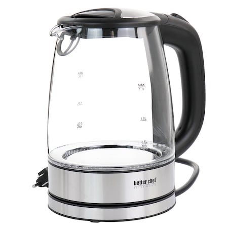 Better Chef 1.7 Liter 360 Degree Glass Cordless Electric Kettle IM-174B