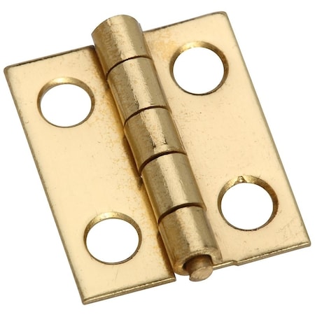 National Hardware Decorative Narrow Hinge, 3/4 in H Door Leaf, 0.02 in Thick Door Leaf, Brass, Solid Brass, 4PK N211-193