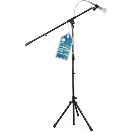 Promaster Tripod Microphone Stand, Portable, Adjustable Gooseneck, Lightweight Boom, Black PRMSMIHL