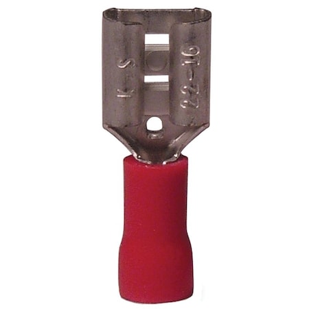 Gardner Bender Disconnect Terminal, 600 V, 22 to 16 AWG Wire, 14 in Stud, Vinyl Insulation, Red 20-141F