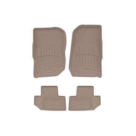 Weathertech Tan, Front and Rear FloorLiner HP 45573-1-3IM