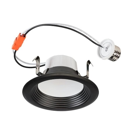 Keystone 4" Baffled Circular LED Residential Retrofit | Black Trim | 8W | Color Select 2700/3000/3500/4000/50 KT-LED8RD-4CB-9CSF-DIM-B