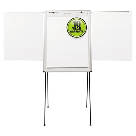 Quartet Dry-Erase Steel Easel, Melamine, 29 x 40, White, Aluminum Frame 81E