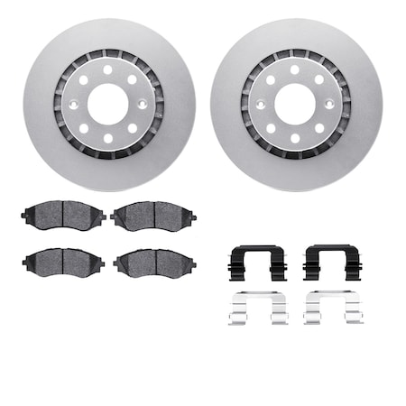 Dynamic Friction Co DFC GEOSPEC Coated Rotors with 5000 Brake Pads - Ceramic and Hardware 4512-47059