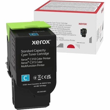 Xerox GENUINE CYAN STANDARD CAPACITY TONER CARTRIDGE, C310 COLOR PRINTER, 006R04357