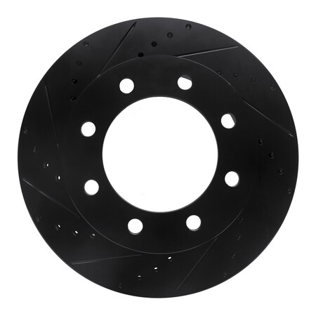 Dynamic Friction Co DFC Brake Rotor - Drilled and Slotted - Black 633-54198L