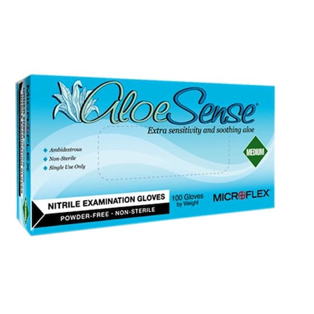 Ansell Healthcare Products MICROFLEX Aloe Sense Nitrile Gloves, Extra Small, 100 Gloves per Box, 100PK 036989-XS