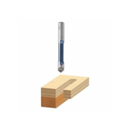 Bosch Carbide-Tipped Pilot Panel Router Bits w/Drills-Through Points, 1/4 in 114-85244