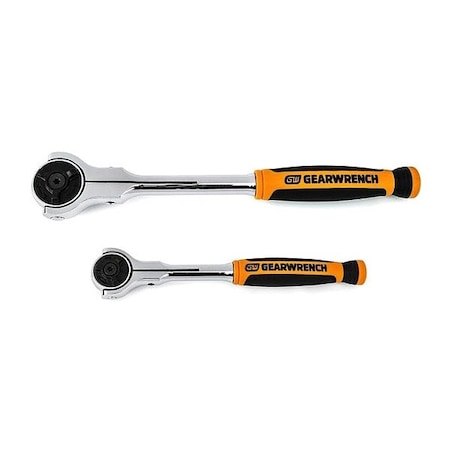 Gearwrench 2 Piece 1/4" & 3/8" Drive 72-Tooth Dual Material Roto Ratchet Set 81223