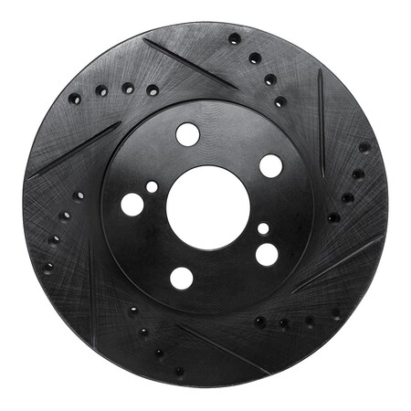 Dynamic Friction Co DFC Brake Rotor - Drilled and Slotted - Black 633-76067R