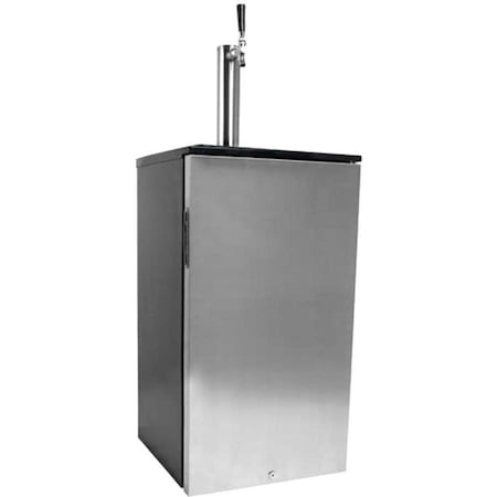 Edgestar 18 Inch Wide Kegerator with Blue LED Light KC1000SS
