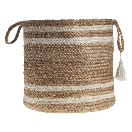 Homeroots 17" Tan Jute Basket 704881