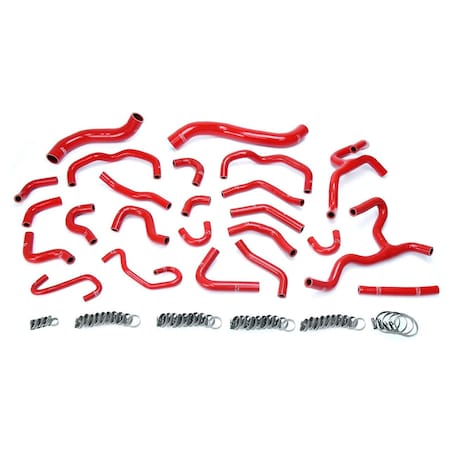 Hps Performance High Temp Reinforced Silicone Radiator and Heater Coolant Hose Kit, Red,  57-1670-RED